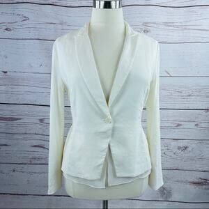 Antonio Melani off white jacket with sheer material